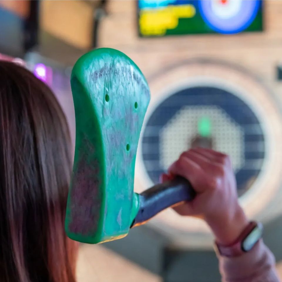 Axe Throwing at PDOP Pumpkin Days in Pahrump